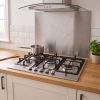70cm Built-In 5 Burner Gas Hob with Wok Burner - Stainless Steel - Product hero