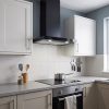 70cm Chimney Cooker Hood A++ Energy Rated - Black - Scale and room context