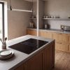 80cm Downdraft Vented 4 Zone Induction Hob A+ Energy Rated - Black - Scale and room context variation 2