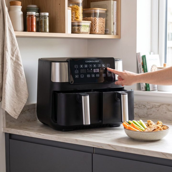 8L Dual Zone Air Fryer - Black - Everyday use and access