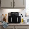8L Dual Zone Air Fryer - Black - Scale and room context