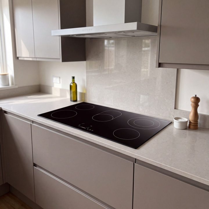90cm 5 Zone Built-In Ceramic Hob - Black Glass - Product hero variation 2