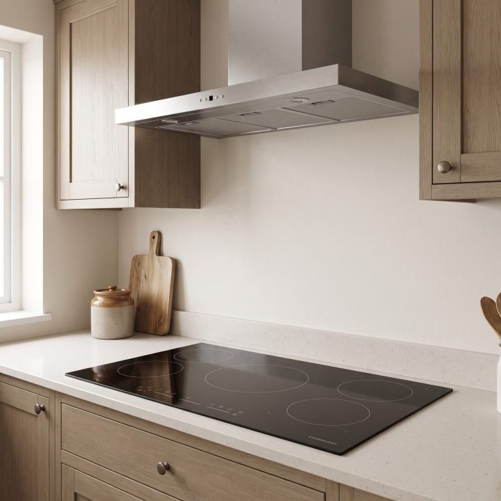 90cm 5 Zone Built-In Induction Hob - Black Glass - Product hero