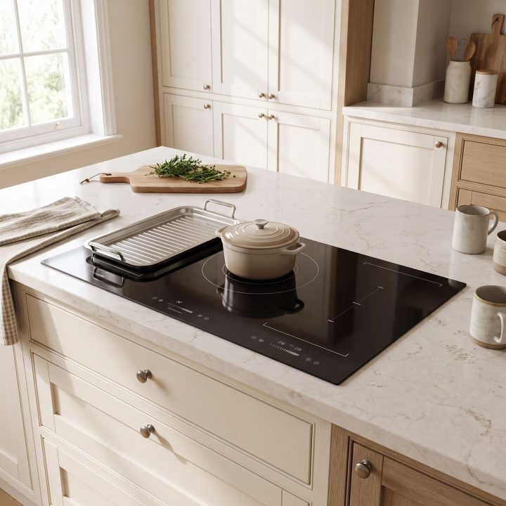 90cm Built-In Induction Hob 5 Zone - Black - Product hero