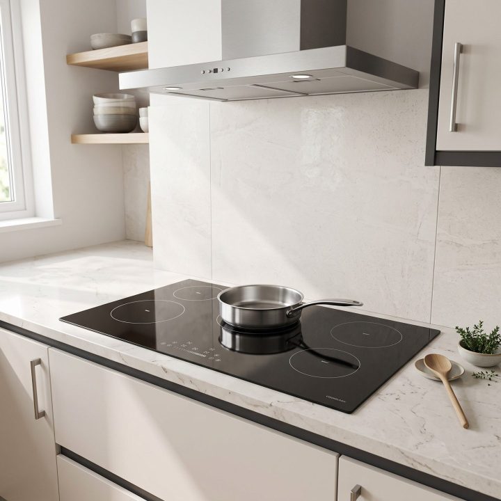 90cm Built-In Induction Hob 5 Zone - Black - Everyday use and access