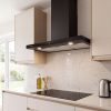 90cm Chimney Cooker Hood A++ Energy Rated - Black - Everyday use and access