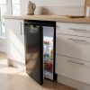 93L Freestanding Under Counter Fridge with Ice Box - Black - Everyday use and access