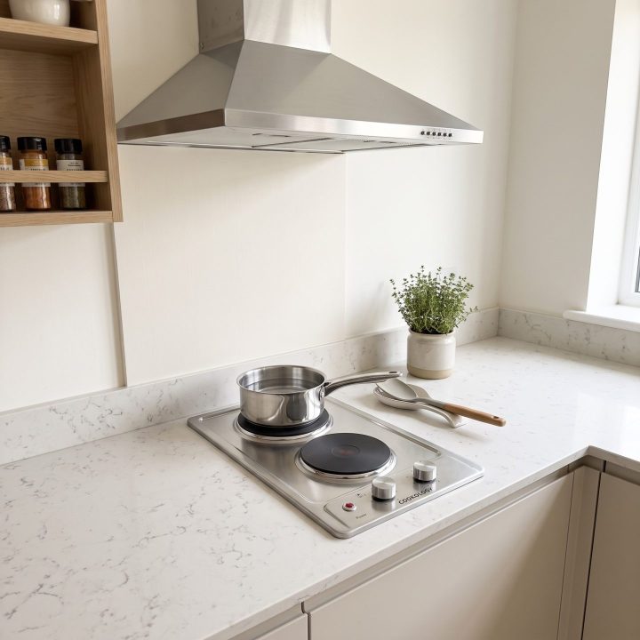 Built-In Domino Solid Plate Hob 2 Zone 29cm - Stainless Steel - Everyday use and access