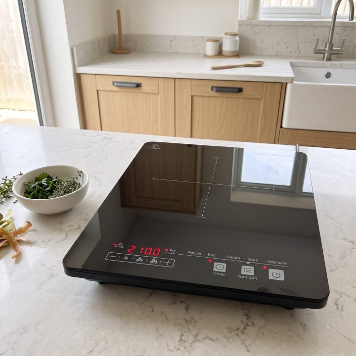 Portable Induction Hob Single Zone 28cm - Black Glass - Everyday use and access