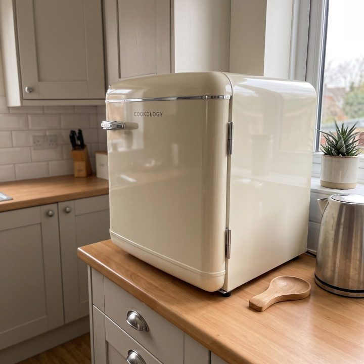 47L Retro Under Counter or Countertop Mini Fridge – Cream - Product hero