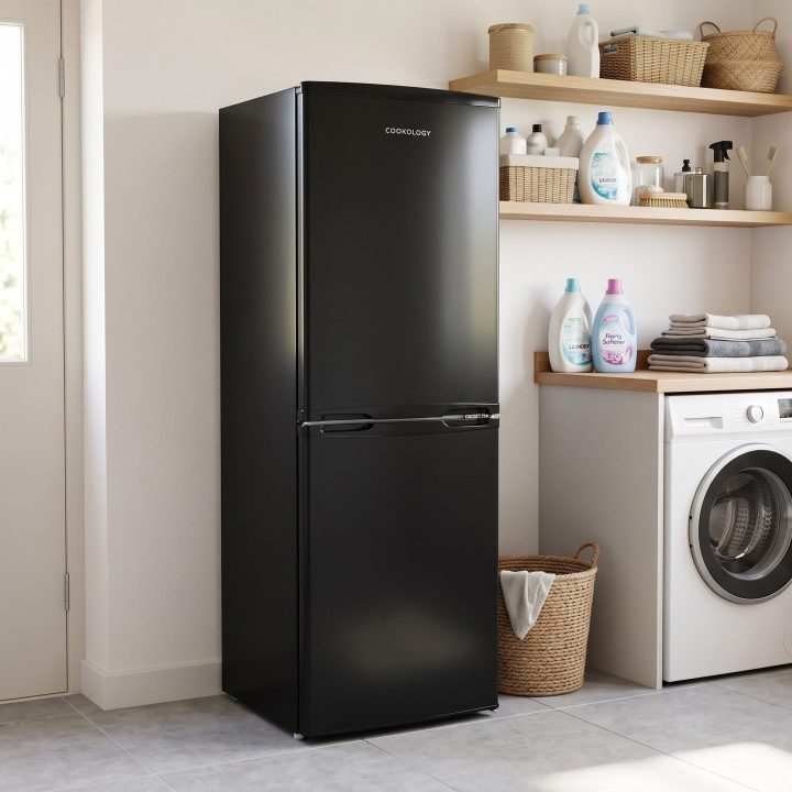 142L Freestanding Fridge Freezer 50/50 - Black - Everyday use and access