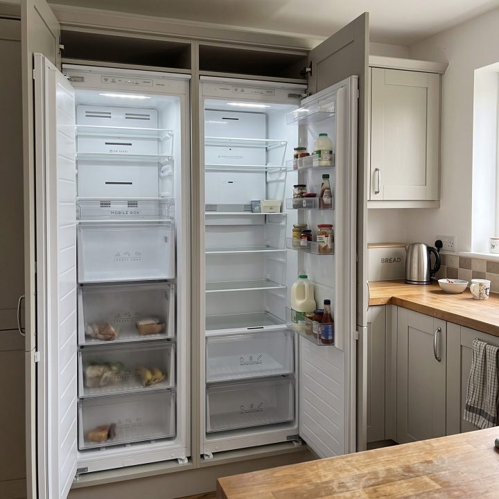 177cm Integrated Tall Larder Fridge & Freezer Pack - White - Product hero