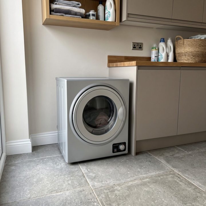 2.5kg Freestanding Tumble Dryer - Silver - Scale and room context