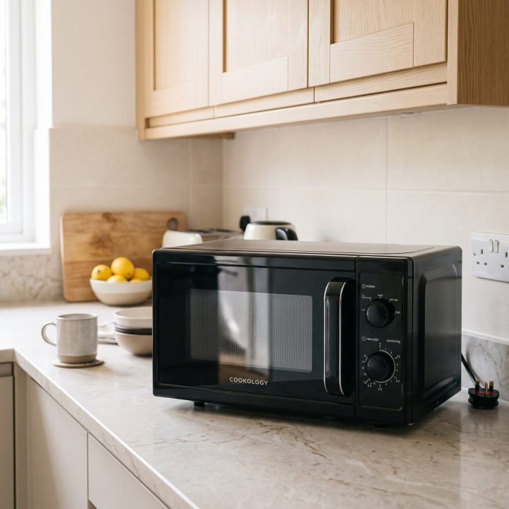 20L Freestanding Microwave 800W - Black - Everyday use and access