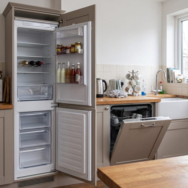 233L Integrated 50/50 Fridge Freezer & 12 Place Dishwasher Pack - White - Product hero variation 2