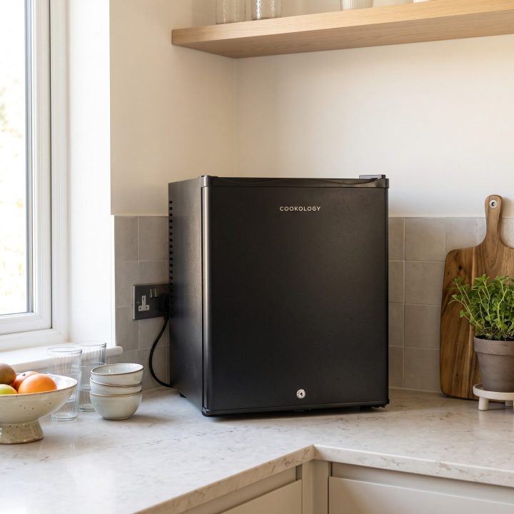 23L Mini Bar Fridge 38cm - Black - Everyday use and access