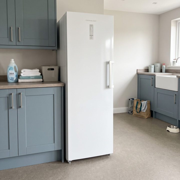 273L Tall Freestanding Freezer - White - Scale and room context