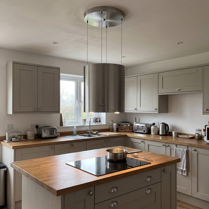 35cm Ceiling Mounted Cooker Hood A++ Energy Rated - Stainless Steel - Product hero