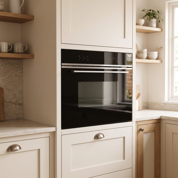 44L Built-In Compact Oven with Microwave 900W - Black - Product hero