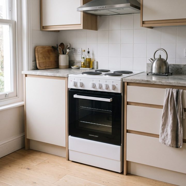50cm Freestanding Single Electric Cooker A Energy Rated - White - Everyday use and access