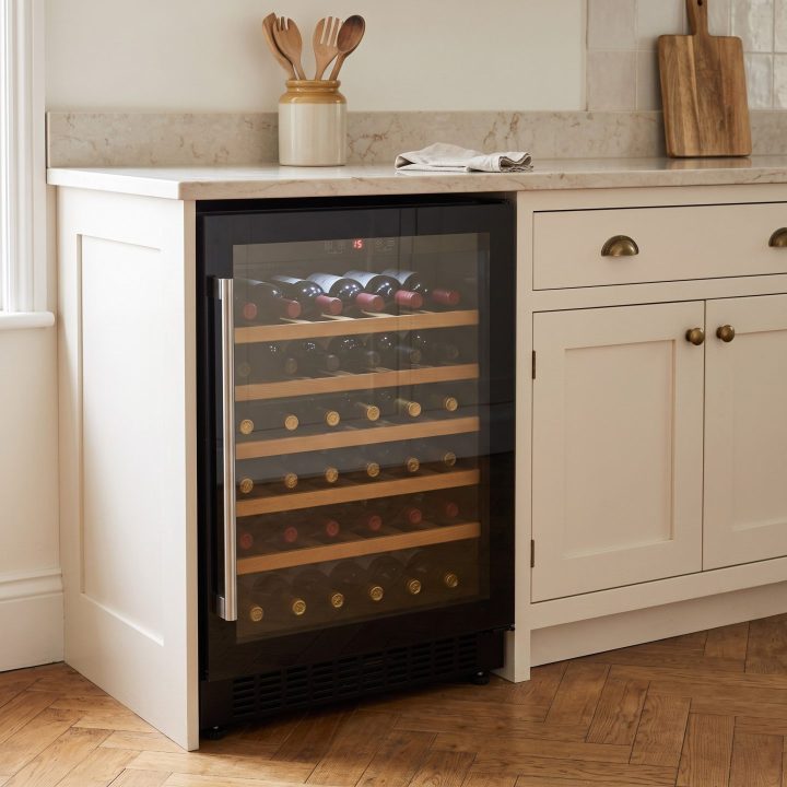 54 Bottle Freestanding Wine Cooler 60cm - Black - Product hero