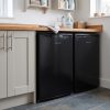 55cm Freestanding Side-by-Side Undercounter Fridge Freezer Pack - Black - Product hero variation 2