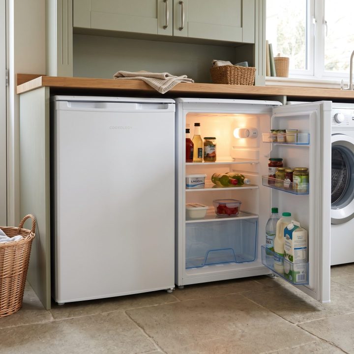 55cm Freestanding Side-by-Side Undercounter Fridge Freezer Pack - White - Everyday use and access variation 2