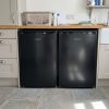 55cm Freestanding Side-by-Side Undercounter Fridge Freezer Pack - Black - Product hero