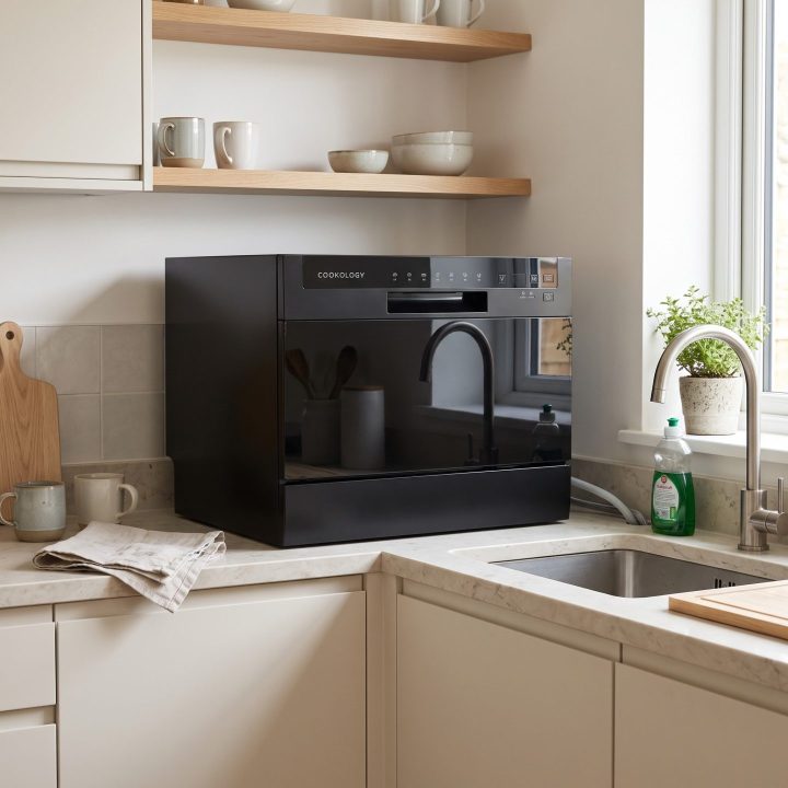 6 Place Settings Table Top Dishwasher - Black - Everyday use and access
