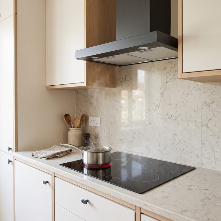 60cm Built-In Ceramic Hob 4 Zone - Black - Everyday use and access