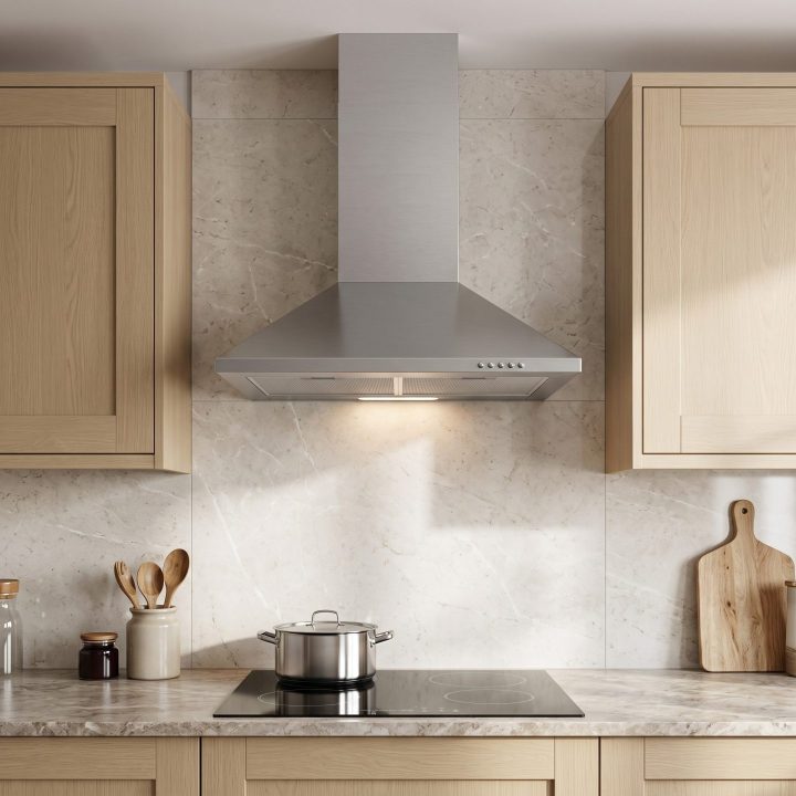 60cm Chimney Cooker Hood B Energy Rated - Stainless Steel - Everyday use and access