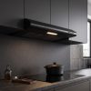 60cm Visor Cooker Hood - Black - Verified design detail