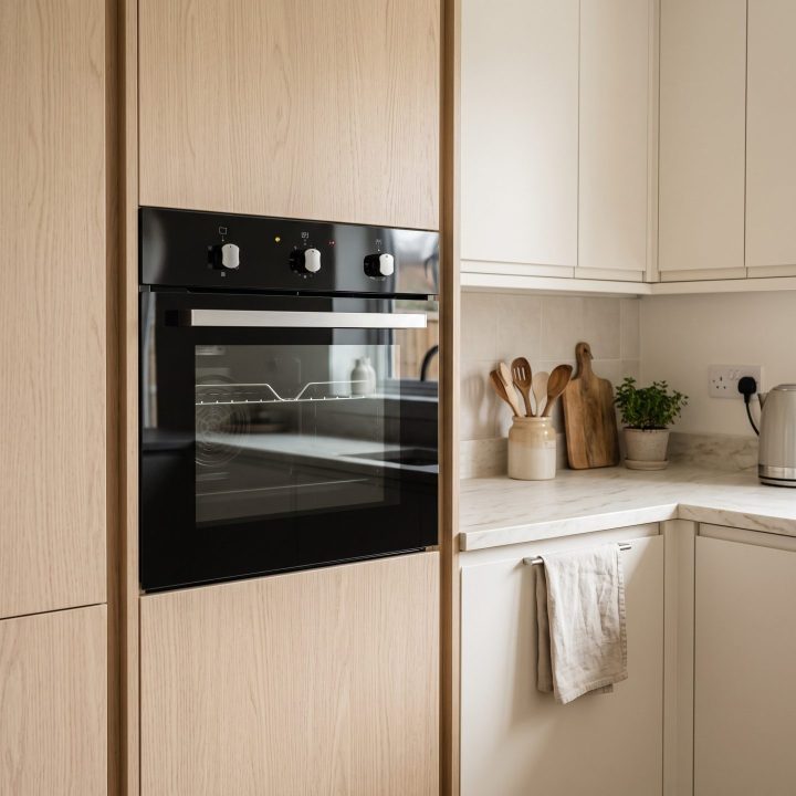 60L Built-In Electric Oven A+ Energy Rated - Black - Everyday use and access
