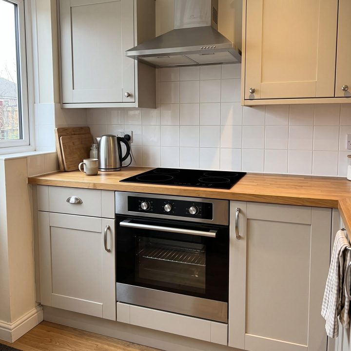 65L Built-In Electric Fan Oven & 60cm 4 Zone Ceramic Hob with Touch Controls - Stainless Steel - Product hero