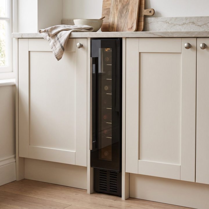 7 Bottle Built-In Wine Cooler 15cm - Black - Product hero