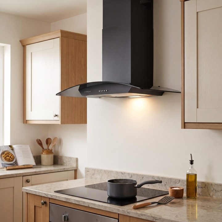 70cm Chimney Cooker Hood A Energy Rated - Black - Product hero