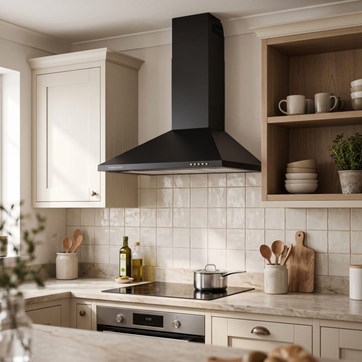 70cm Chimney Cooker Hood A Energy Rated - Black - Product hero