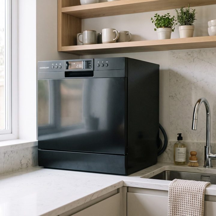 8 Place Settings Table Top Dishwasher - Black - Everyday use and access