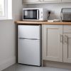 87L Under Counter Fridge Freezer 70/30 & 20L Table Top Microwave - White - Product hero