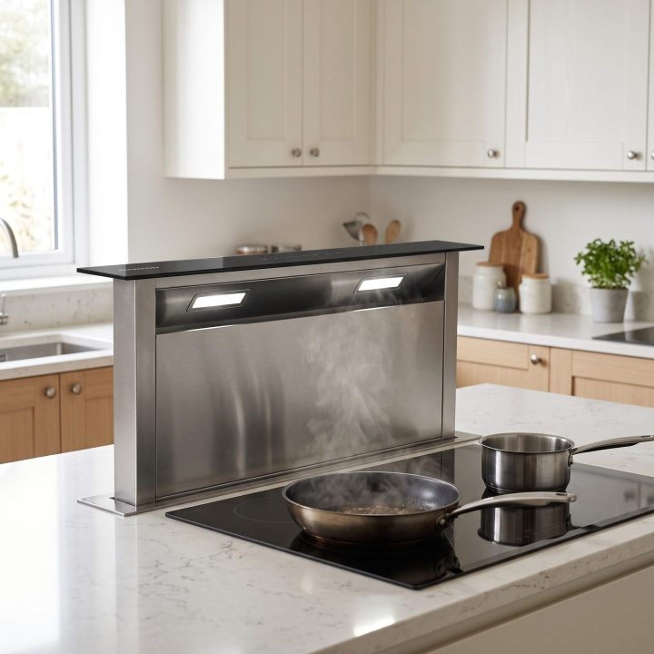 90cm Downdraft Cooker Hood Built-In - Stainless Steel - Everyday use and access
