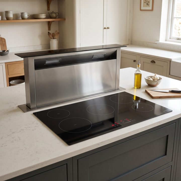 Bundle - 90cm Induction Hob & Downdraft Extractor Fan - Black - Product hero