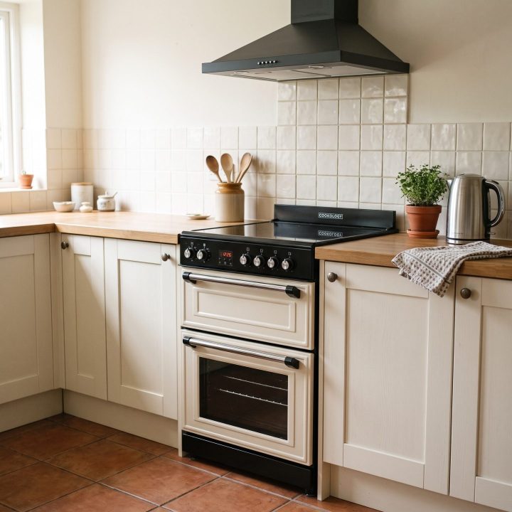 Cream Retro Freestanding Double Oven - Product hero