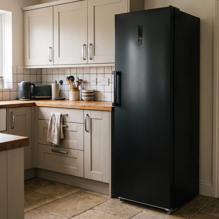 Cookology CTFR362BK 362L 60cm Freestanding Larder Fridge in Black - Product hero variation 2