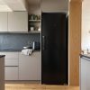 Cookology CTFR362BK 362L 60cm Freestanding Larder Fridge in Black - Scale and room context