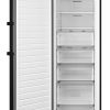 Cookology CTFZ273BK black 273L freestanding frost-free freezer, with door open