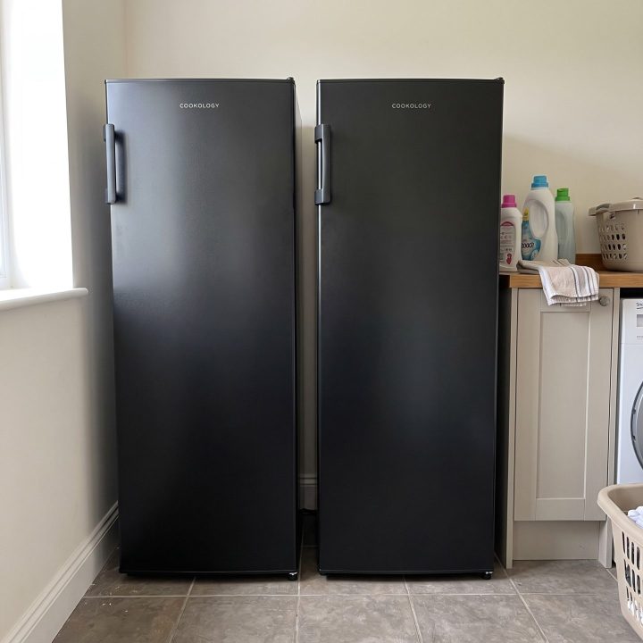 Upright Tall Freestanding Fridge & Freezer Pack - Side-by-Side - Black - Verified design detail